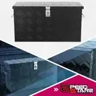 Black Aluminum Truck Pickup Trailer Tool Box w/ Fixed Side Handle 27"x9.4"x12.6"