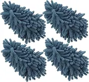 CHILDWEET 4pcs Chenille Duster Replacement Heads Soft Microfiber Refills for Car Interior Home Cleaning Washable Reusable for Dusting Fans Furniture