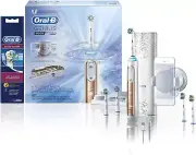 Oral-B Genius 9000 ROSE GOLD Electric SMART Toothbrush Floss Action Heads Bundle