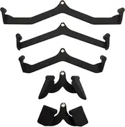 LAT Pull Down Bars Cable Machine Attachment, Rowing T-bar V-bar Set, Tricep Press Down Cable Attachment, Back Strength Training Handle Grips for Cable Machine Rowing Machine