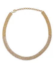 Bloomingdale's Fine Collection 14K Yellow Gold Diamond Pave Tennis Necklace, 10.0 tcw