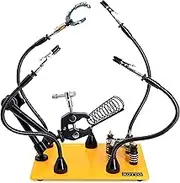 KOTTO Helping Hands Soldering, Third Hand Soldering Tool PCB Holder Four Arms Helping Hands Crafts Jewelry Hobby Workshop Helping Station Non-slip Steel Weighted Base