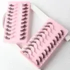 Eyelashes Faux Mink Lashes False Eyelashes Cat Eye Half Lashes with Clear Band