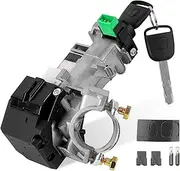 Dasbecan Ignition Switch Lock Cylinder Assembly Housing with 2 Keys Compatible with Honda Civic 1.3L 1.7L 2003 2004 2005 (with Chip)