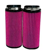 Banshee 8 Inch Air Filters Keihin PWK Mikuni KN Style 8 Long Red Filter Pair Set