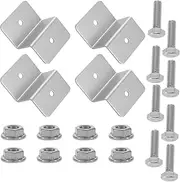 Alipis 4pcs Solar Panel Support Solar Panel Bracket Z Mounting Bracket Solar Bracket Solar Panel z Brackets Solar Panel Mounting Kit for Cars Solar Brackets Silver Aluminum Alloy