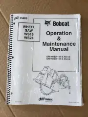 ONE Bobcat WS18 WS24 Wheel Saw Attachment Operation & Maintenance Manual