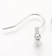 144 x Silver French Ear Wire Hooks Hypo-Allergenic Nickel Free Earrings Brass Ba