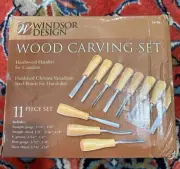 11pc. Windsor Design Wood Carving Set Straight Gouge Chisel NEW Open Box!