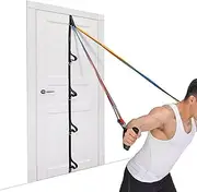 KYLIN SPORT Door Anchor Strap for Resistance Bands Exercises Multi Point Anchor Gym Attachment for Home Fitness, Portable Door Band Resistance Workout Equipment, black
