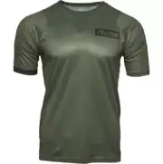 Thor Assist MTB Short-Sleeve Jersey T-Shirt Army Green Men's Small # 5120-0039