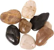 DECOMELODY 1 Set Flowerpot Plants Filling Pebbles Polished Natural Pebbles Decorations Fish Tank Pebbles Decors (500g)