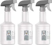 MR.SIGA 16 oz Empty Plastic Spray Bottles for Cleaning Solutions, Heavy Duty Household Reusable Spray Bottles with Measurements and Adjustable Leak Proof Nozzle, 3 Pack