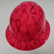 full brim hard hat custom hydro dipped IN HOT PINK BREAST CANCER AWARENESS