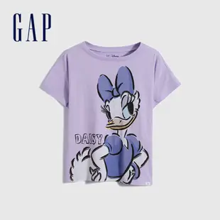 Gap 女童裝 Gap x Snoopy史努比聯名 純棉T恤-淡紫色(770162)