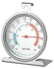 Refrigerator/Freezer Thermometer, Dial, Round, 3-In.
