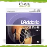 D'Addario EJ13 11-52 Custom Light 80/20 Bronze Acoustic Guitar Strings