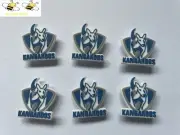 NEW 6 PIECES AFL NORTH MELBOURNE KANGAROOS FOOTBALL CLUB CHARMS JIBBITZ CROCS