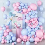 111Pcs Macaron Balloons Garland Kit,Blue Pink Balloons Arch Kit for for Wedding Birthday Graduation Anniversary DIY Party Decorations.