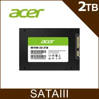 在飛比找PChome24h購物優惠-Acer 宏碁 RE100 2TB SATAⅢ 固態硬碟