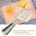 Rotary Manual Hand Held Baking Whisk Mixer Cooking Tool Blender Egg Beater