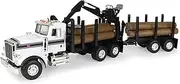 John Deere Big Farm 1:16 Petebilt Model 367 Logging Truck W/Pup Trailer & Logs Vehicle