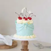 Silver & Opaque Layered Cake Topper - One