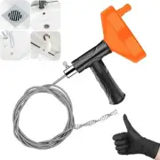 Drain Snake Auger 33 Feet, Plumbing Hair Clog Removal Tool, Heavy Duty Toilet...