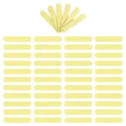 50Pcs Leather Tags, 85mm Leather Labels Handmade with 2 Holes,Yellow