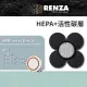【RENZA】適用Health Banco 小漢堡 HB-R1BF2025 HB-R2BF2025 空氣清淨機(HEPA濾網+活性碳濾網 濾芯)
