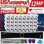 Hikvision 32CH 16POE AcuSense Security IP Camera System 4MP DS-2CD2343G2-IU Lot