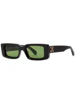 Off-white Arthur Rectangle-frame Sunglasses - Black ONE SIZE