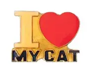 Pack of 12 I Love My Cat Bike Motorcycle Hat Cap Lapel Pin HP6120