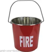 Fire Bucket Red Stainless steel commercial fire bucket 9 litre