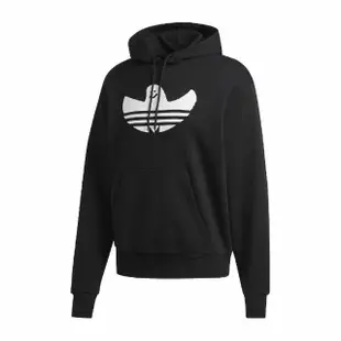 【adidas 愛迪達】帽T Graphic Shmoo Hoodie 男女 愛迪達 幽靈 連帽上衣 內刷毛 保暖 黑 白(GJ0843)