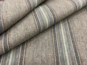 Mulberry Wool Linen Striped Uphol Fabric- Belmont / Verdigris 3.80 yds FD774.R49