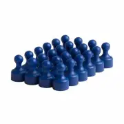 Strong Heavy-Duty Blue Plastic Magnetic Push Pins (24 Pack)