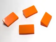 Lego - Lot of 4 - Orange, Slope 30° 1 x 2 x 2/3