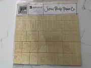 Scenic Route Paper Co Chipboard Alphabet Redmond Cream Lowercase Letter Stencil