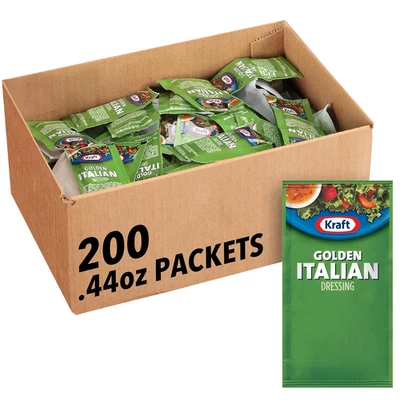 Kraft Golden Italian Salad Dressing Single Serve Packet (0.44 Oz Packets, Pack o