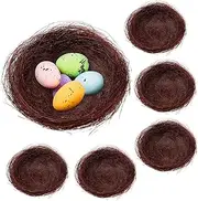 10 Pcs Handmade Birds Nest Ornament Rustic Artificial Bird Nest for Home Decoration Cozy and Comfortable Nesting to Create Natural Atmosphere