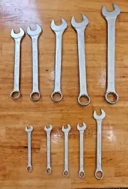Large Size 10 Piece Metric Comb Wrench Set NOS Made in Germany 1990's Vintage