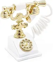 Odoria 1/12 Scale Dolls House Miniature Rotary Telephone Dollhouse Accessories, White