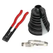 Universal Split Cv Boot Kit Driveshaft Stretchy Rubber Outer Gaiters Easy Fit With Clips Cv Boot Pliers-YKY416