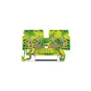A●5pcs WAGO 870-837 ​4-Conductor Ground Terminal Block 2,50mm² Green-Yellow New