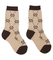 [Gucci Kids] Gucci Kids Baby GG cotton-blend socks 1 beige