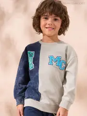 Angel & Rocket Blue Minecraft Washed Block 100% Cotton Sweatshirt (AB2612) | $55 - $65