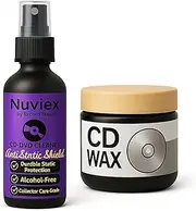 Premium CD DVD Cleaner Kit – Disc Cleaning Fluid, Microfiber Cloth, Anti-Static Glove & Cleaning Wax – Complete Compact Disc Care Set for CDs, DVDs, Blu-Rays & Video Game Discs