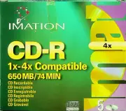 Imation CD-R 1x-4x compatible 5 pack - Sealed