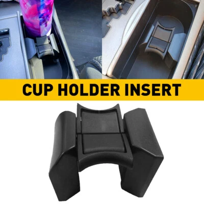 Center Console Cup Holder Insert Divider Upgrade For Toyota 2007-11 Camry Black